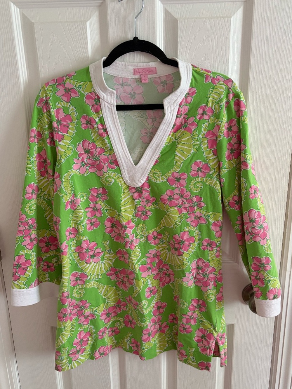 Lilly Pulitzer Joy Tunic Limeaid Floaters print size medium women's